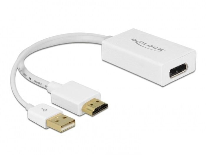 DeLOCK Adapter HDMI-A zu DisplayPort 1.2 weiß von DeLock