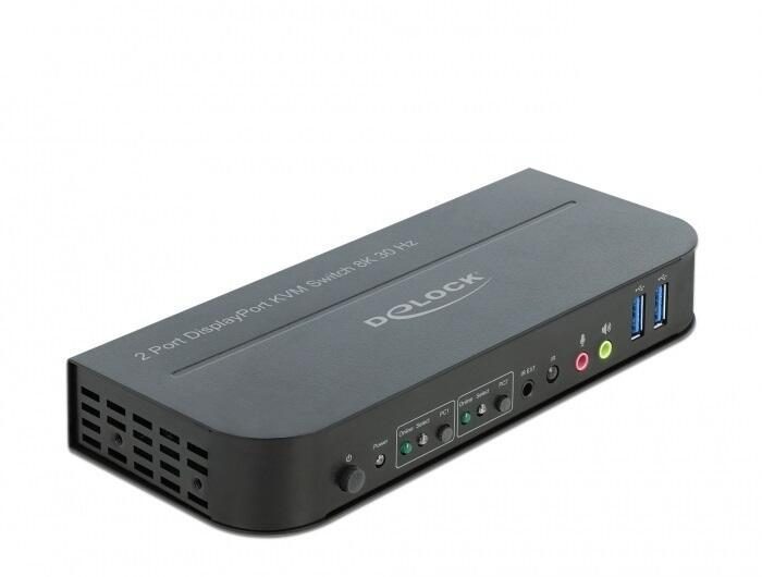 DeLOCK DisplayPort 1.4 KVM Switch mit USB 3.0 und Audio von DeLock