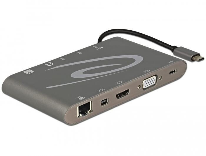 DeLOCK Dockingstation USB Type-C 3.1 dunkelgrau DeLOCK Dockingstation USB Type-C 3.1 dunkelgrau von DeLock