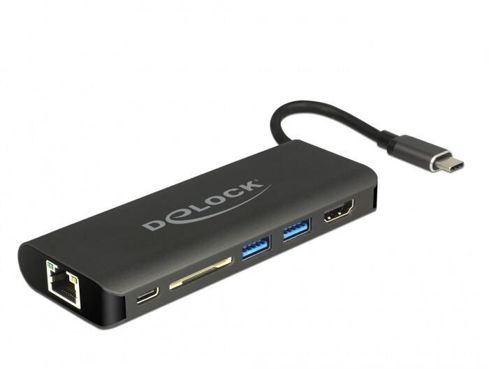 DeLOCK Dockingstation USB Type-C 3.1 zu HDMI / Gigabit LAN / USB 3.0 Type-A von DeLock