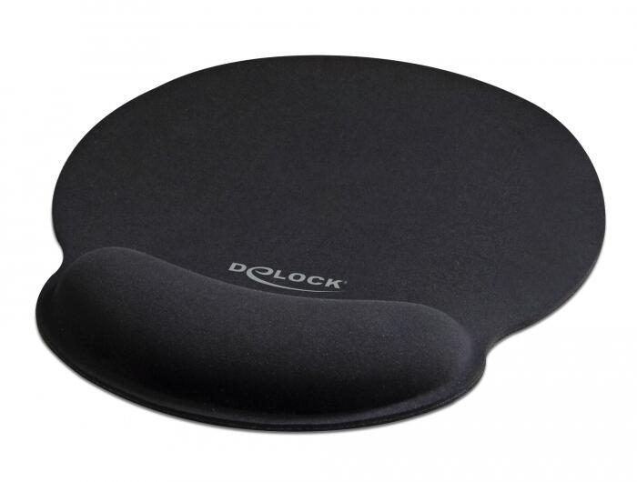 DeLOCK Ergonomisches Mauspad mit Handballenauflage schwarz von DeLock