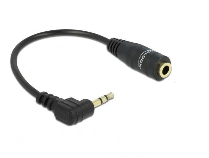 DeLOCK Kabel Audio Klinke 2,5 mm Stecker gewinkelt 3,5mm Buchse von DeLock