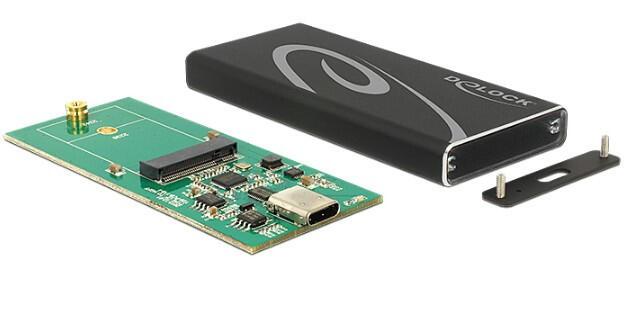 DeLOCK Speichergehäuse M.2 Card - USB 3.1 (Gen 2), Schwarz von DeLock
