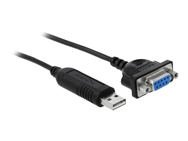 Delock - Kabel seriell - USB (M) zu DB-9 (W) - 1.8 m - Schwa von DeLock