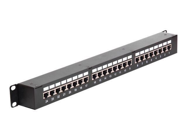 Delock Patch-Panel mit Kopplern RJ-45 x24 Schwarz von DeLock