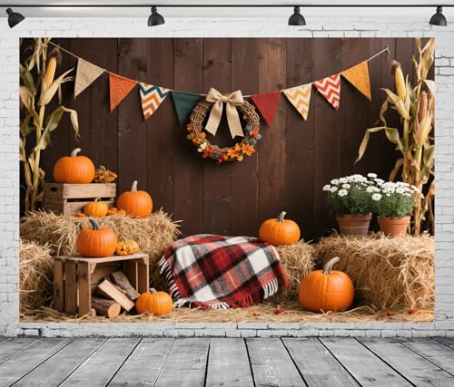 DePhoto Herbst-Thanksgiving-Hintergrund, rustikales Holzbrett, Scheunen-Ernte-Hintergrund, Herbstkranz, Indoor-Requisiten für Baby, Geburtstag, Erntedankfest, Dekorationen, Vinyl DePhoto Herbst-Thanksgiving-Hintergrund, rustikales Holzbrett, Scheunen-Ernte-Hintergrund, Herbstkranz, Indoor-Requisiten für Baby, Geburtstag, Erntedankfest, Dekorationen, Vinyl von DePhoto
