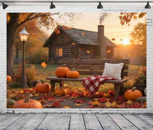DePhoto Hintergrund, Kürbis, gefallene Blätter, warmer Sonnenuntergang, Hintergrund für Baby, Geburtstag, Erntedankfest, Dekoration, Vinyl, 2,8 x 1,5 m DePhoto Hintergrund, Kürbis, gefallene Blätter, warmer Sonnenuntergang, Hintergrund für Baby, Geburtstag, Erntedankfest, Dekoration, Vinyl, 2,8 x 1,5 m von DePhoto