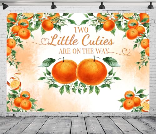 DePhoto Hintergrund mit zwei kleinen süßen Zwillingen, 2 x 150 cm, Orange Cuties sind unterwegs, Hintergrund für Geburtstagsparty, Babyparty, Dekoration, Vinyl DePhoto Hintergrund mit zwei kleinen süßen Zwillingen, 2 x 150 cm, Orange Cuties sind unterwegs, Hintergrund für Geburtstagsparty, Babyparty, Dekoration, Vinyl von DePhoto