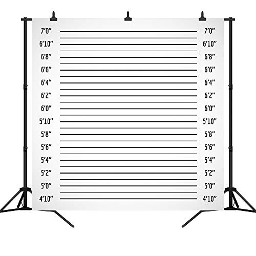 DePhoto Polizei-Line-up Fotografie-Hintergrund, schwarze Linie, Mugshot-Dekoration, Foto-Hintergrund für Party, Banner, Kinderspiel, Vinyl, Studio-Requisite, 1,8 x 2,4 m DePhoto Polizei-Line-up Fotografie-Hintergrund, schwarze Linie, Mugshot-Dekoration, Foto-Hintergrund für Party, Banner, Kinderspiel, Vinyl, Studio-Requisite, 1,8 x 2,4 m von DePhoto