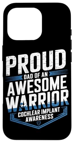 Cochlea-Implantat Awareness Cochlea-Implantat Papa Hülle für iPhone 16 Pro von Deaf Pride Gifts for Women and Men