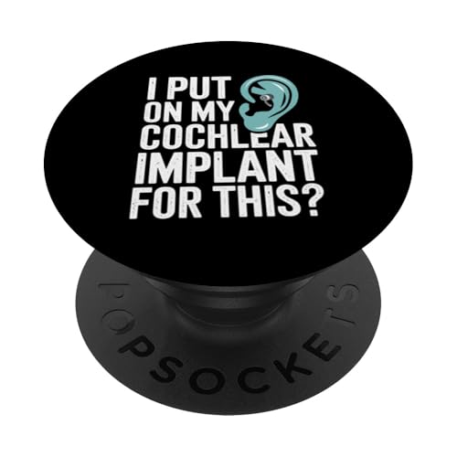 Cochlear Implant Awareness Cochlea-Implantat PopSockets Klebender PopGrip Cochlear Implant Awareness Cochlea-Implantat PopSockets Klebender PopGrip von Deaf Pride Gifts for Women and Men