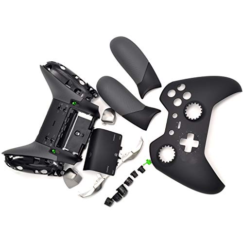 Deal4GO Elite Full Housing Shell Kit Ersatzteil mit LB RB Bumper/Gummigriffe/Akkudeckel/ABXY Tasten für Xbox One Elite Controller 1698 von Deal4GO
