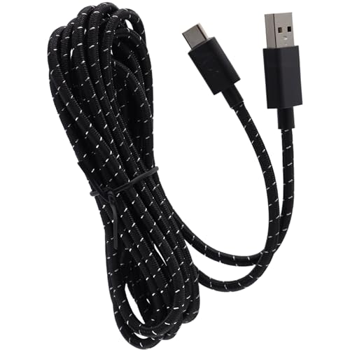 Deal4GO Langlebiges, geflochtenes USB-C-Ladekabel, Ersatz für Xbox Elite Serie 2|Series X S|PS5|Switch Pro Controller, Schwarz und Weiß, 2,7 m Deal4GO Langlebiges, geflochtenes USB-C-Ladekabel, Ersatz für Xbox Elite Serie 2|Series X S|PS5|Switch Pro Controller, Schwarz und Weiß, 2,7 m von Deal4GO