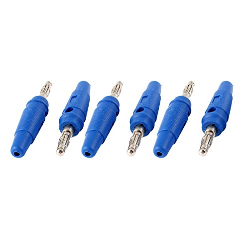 DealMux 6 Stück 3mm Audio Lautsprecherkabel Adapter Schraube Bananenstecker Blau DealMux 6 Stück 3mm Audio Lautsprecherkabel Adapter Schraube Bananenstecker Blau von DealMux