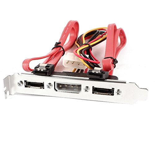 Externe Platte 2 Port eSATA + 4P IDE Strom PCI Bracket Slot SATA-Kabel von DealMux