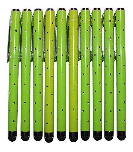 Dealbude24 Glamour - 10 Stück universal Touch Pen BedienStift Pen für alle Smartphone und Tablet mit kapazitivem Display Grün von Dealbude24
