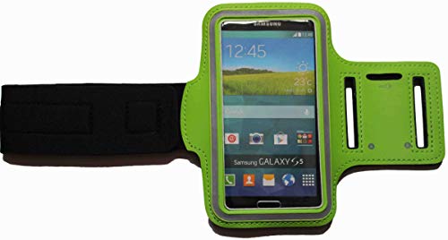 Fitness Sportarmband kompatibel für Samsung Galaxy S20 / S10 / S10 5G / S9 / S8 Armband Handy Oberarm Halter für Fitness, Joggen, Laufen Hülle Tasche Blank Groß Grün von Dealbude24