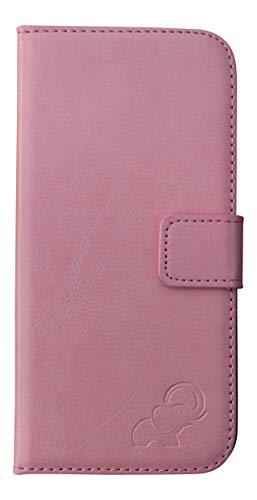 Handy Tasche kompatibel mit Samsung Galaxy J5 (2017) in Pink, Handy-Huelle Schutz-Tasche im Book-Style mit Flexibler Silikon Handy Halterung, Etui mit exklusivem Motiv Elefant von Dealbude24