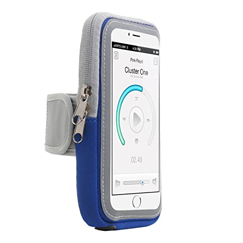 Sportarmband kompatibel für Apple iPhone SE / 5 / 5C / 5S / 4 / 4S Armband Handy Halter Case für Training, Laufen, Joggen und Fitness - Dealbude24 Armtasche Klein Blau von Dealbude24