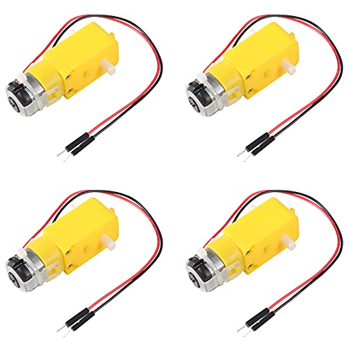 Dealikee 4 stücke TT Motor DC Getriebemotor Doppelwelle 200RPM DC 3-6V Getriebemotor für DIY Smart Auto Roboter Dealikee 4 stücke TT Motor DC Getriebemotor Doppelwelle 200RPM DC 3-6V Getriebemotor für DIY Smart Auto Roboter von Dealikee