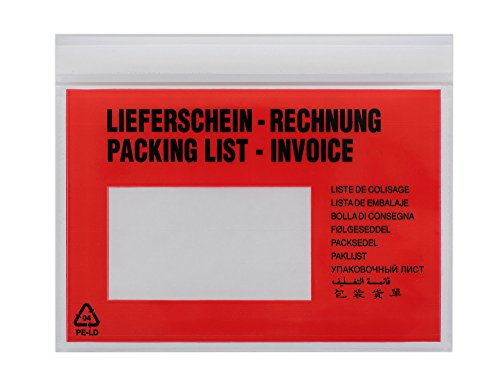 Debatin 522184 Begleitpapiertasche C6 Druck: Lieferschein/Rechnung Mehrsprachig, 1000 Stück im Karton von Debatin