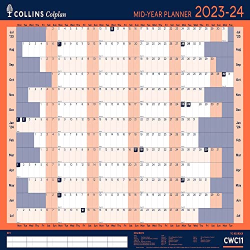 Collins Colplan Academic 2023–24 A1 Jahresplaner für Schule, Universität oder Universität – Juli 2023 bis Juli 2024 – CWC11–2324 von Debden