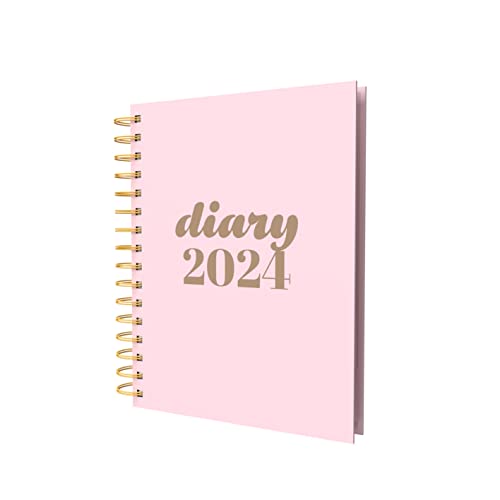 Collins Scandi 2024 Tagebuch A5 Wochenansicht Journal - Recyclingpapier Lifestyle-Planer und Organizer für Büro, Arbeit, persönlich und Zuhause - Weekly - Pink - E-PW53.50-24 von Debden