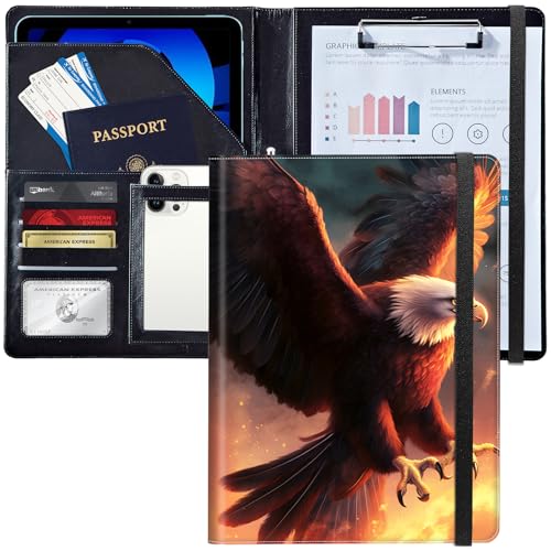 Padfolio/Portfolio-Ordner, Klemmbrett, Adler und Flammen, personalisiertes Leder-Portfolio, Padfolio mit Lebenslauf-Dokumenten, Organizer, Briefgröße, A4, Schreibblock, Visitenkartenhalter für Männer Padfolio/Portfolio-Ordner, Klemmbrett, Adler und Flammen, personalisiertes Leder-Portfolio, Padfolio mit Lebenslauf-Dokumenten, Organizer, Briefgröße, A4, Schreibblock, Visitenkartenhalter für Männer von Decahouy