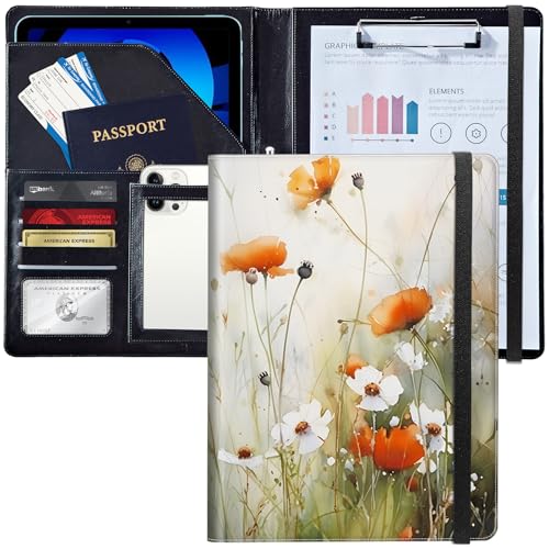 Padfolio/Portfolio-Ordner, Klemmbrett, Blumenstrauß, personalisiertes Leder-Portfolio, Padfolio mit Lebenslauf-Dokumenten, Organizer, Briefgröße, A4, Schreibblock, Visitenkartenhalter für Männer und Padfolio/Portfolio-Ordner, Klemmbrett, Blumenstrauß, personalisiertes Leder-Portfolio, Padfolio mit Lebenslauf-Dokumenten, Organizer, Briefgröße, A4, Schreibblock, Visitenkartenhalter für Männer und von Decahouy