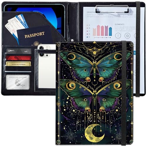 Padfolio/Portfolio-Ordner, Klemmbrett, personalisiertes Leder-Portfolio, Padfolio mit Lebenslauf-Dokumenten, Organizer, Briefgröße, A4, Schreibblock, Visitenkartenhalter für Männer und Frauen Padfolio/Portfolio-Ordner, Klemmbrett, personalisiertes Leder-Portfolio, Padfolio mit Lebenslauf-Dokumenten, Organizer, Briefgröße, A4, Schreibblock, Visitenkartenhalter für Männer und Frauen von Decahouy
