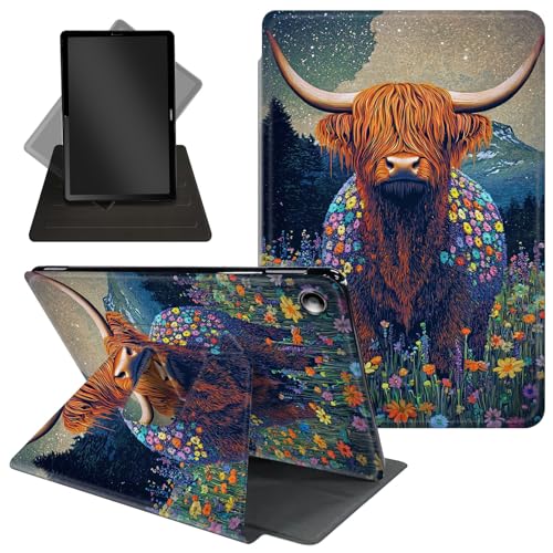 Schutzhülle für Amazon Kindle Fire HD 10 Tablet & Fire HD 10 Plus (11. Generation, Version 2021), 25,7 cm (10,1 Zoll), um 360 Grad drehbarer Ständer, Aufwach-/Schlaf-Funktion, schöne von Decahouy