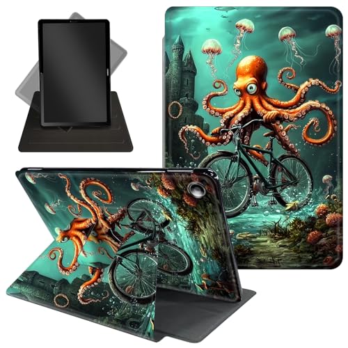 Schutzhülle für Amazon Kindle Fire HD 10 Tablet & Fire HD 10 Plus (11. Generation, Version 2021), 25,7 cm (10,1 Zoll), um 360 Grad drehbarer Ständer, Schutzhülle, Aufwach- und Schlaf-Funktion von Decahouy