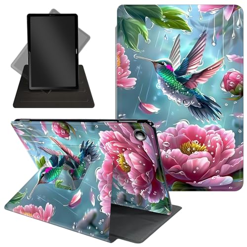 Schutzhülle für Amazon Kindle Fire HD 10 Tablet & Fire HD 10 Plus (11. Generation, Version 2021), 25,7 cm (10,1 Zoll), um 360 Grad drehbarer Ständer, Schutzhülle, Wake-Up/Sleep-Funktion, Kolibri und von Decahouy