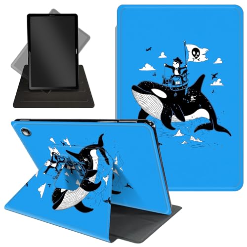 Schutzhülle für Amazon Kindle Fire Max 11 (Version 2023 13. Generation), um 360 Grad drehbarer Ständer, Schutzhülle mit automatischer Auf-/Schlaf-Funktion für Kindle Fire Max 11 Tablet, Piratenschiff von Decahouy