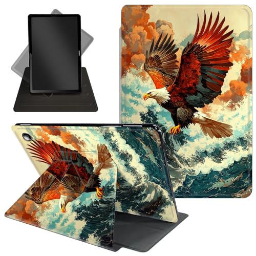 Schutzhülle für Amazon Kindle Fire Max 11 (Version 2023 13. Generation), um 360 Grad drehbarer Ständer, Schutzhülle mit automatischer Auf-/Schlaf-Funktion für Kindle Fire Max 11 Tablet, Soaring Eagle von Decahouy