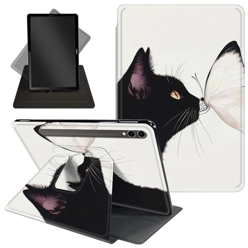 Schutzhülle für Samsung Galaxy Tab S10 Plus/S9 FE Plus/S9 Plus 5G Tablet 12,4 Zoll Hülle, 360 Grad drehbarer Ständer, Schutzhülle mit automatischer Auf-/Schlaf-Funktion für Tab S10 Plus, schwarze von Decahouy