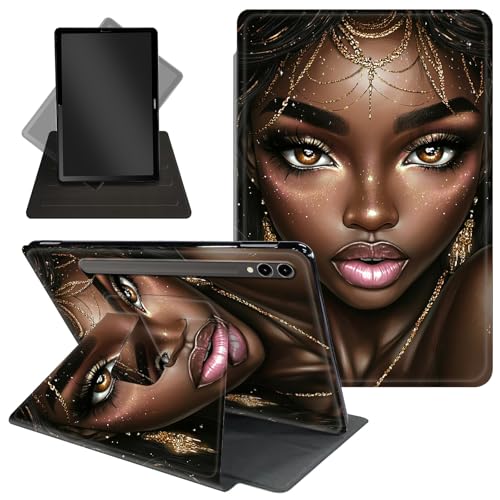 Schutzhülle für Samsung Galaxy Tab S10 Plus/S9 FE Plus/S9 Plus 5G Tablet 12,4 Zoll Hülle, 360 Grad drehbarer Ständer, Schutzhülle mit automatischer Up-/Sleep-Funktion für Tab S10 Plus, afrikanische von Decahouy