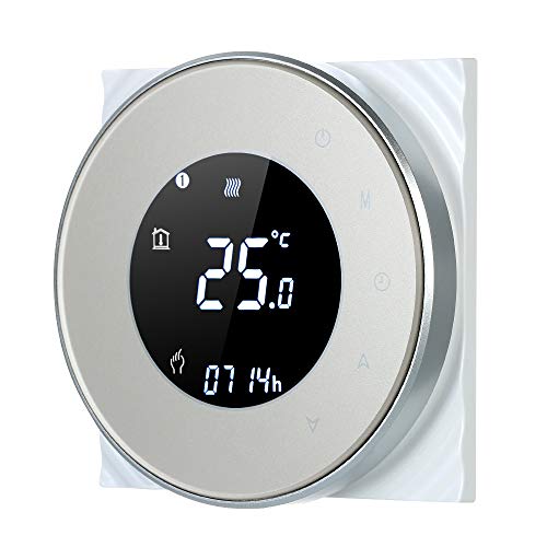 Decdeal Wi-FI Programmierbarer Raumthermostat, intelligent, kabellos, mit LCD-Touchscreen – Schwarz von Decdeal