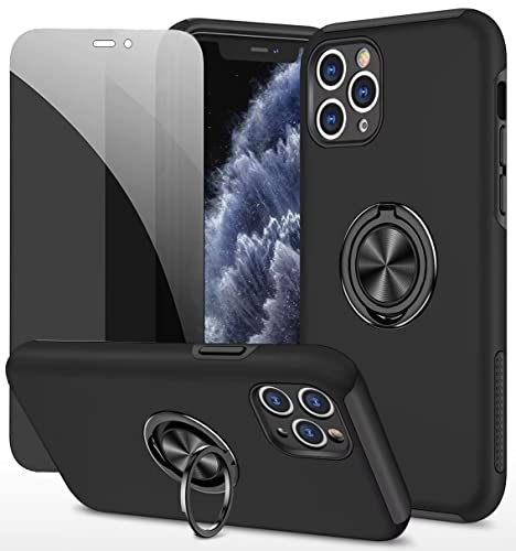 Dechyi Anti-Spähen hülle für iPhone 11 Pro Schwarz Handyhülle mit Sichtschutz aus gehärtetem Glas Displayschutzfolie mit Ringhalterung stoßfest, Kratzfest PC-Silikon strapazierfähig Schutzhülle Dechyi Anti-Spähen hülle für iPhone 11 Pro Schwarz Handyhülle mit Sichtschutz aus gehärtetem Glas Displayschutzfolie mit Ringhalterung stoßfest, Kratzfest PC-Silikon strapazierfähig Schutzhülle von Dechyi