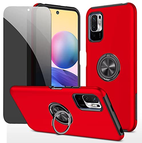 Dechyi Sichtschutz hülle für Redmi Note 10 5G / Xiaomi Poco M3 Pro 5G Rot Handyhülle mit Anti-Spähen Displayschutzfolie mit Ringhalterung stoßfest, Kratzfest strapazierfähig Schutzhülle Dechyi Sichtschutz hülle für Redmi Note 10 5G / Xiaomi Poco M3 Pro 5G Rot Handyhülle mit Anti-Spähen Displayschutzfolie mit Ringhalterung stoßfest, Kratzfest strapazierfähig Schutzhülle von Dechyi