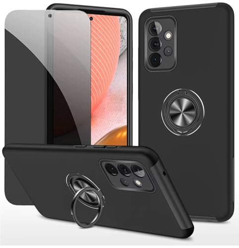 Dechyi Sichtschutz hülle für Samsung A72 5G / A72 4G Schwarz Handyhülle mit Anti-Spähen aus gehärtetem Glas Displayschutzfolie mit Ringhalterung stoßfest, Kratzfest strapazierfähig Schutzhülle Dechyi Sichtschutz hülle für Samsung A72 5G / A72 4G Schwarz Handyhülle mit Anti-Spähen aus gehärtetem Glas Displayschutzfolie mit Ringhalterung stoßfest, Kratzfest strapazierfähig Schutzhülle von Dechyi