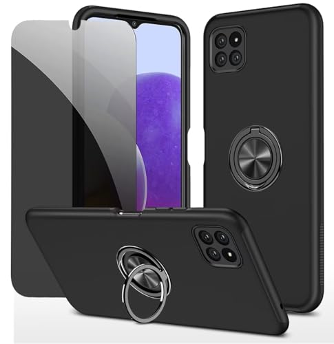 Dechyi Sichtschutz hülle für Samsung Galaxy A22 5G Schwarz Handyhülle mit Anti-Spähen aus gehärtetem Glas Displayschutzfolie mit Ringhalterung stoßfest, Kratzfest strapazierfähig Schutzhülle Dechyi Sichtschutz hülle für Samsung Galaxy A22 5G Schwarz Handyhülle mit Anti-Spähen aus gehärtetem Glas Displayschutzfolie mit Ringhalterung stoßfest, Kratzfest strapazierfähig Schutzhülle von Dechyi