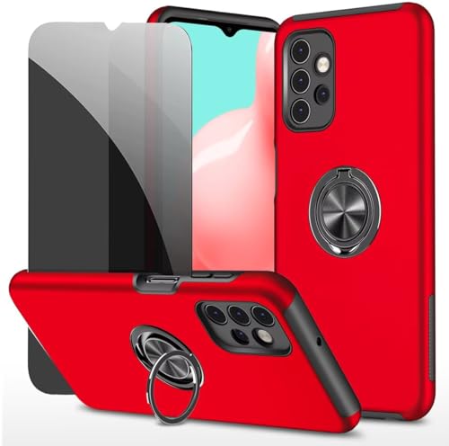 Dechyi Sichtschutz hülle für Samsung Galaxy A32 5G Rot Handyhülle mit Anti-Spähen aus gehärtetem Glas Displayschutzfolie mit Ringhalterung stoßfest, Kratzfest strapazierfähig Schutzhülle Dechyi Sichtschutz hülle für Samsung Galaxy A32 5G Rot Handyhülle mit Anti-Spähen aus gehärtetem Glas Displayschutzfolie mit Ringhalterung stoßfest, Kratzfest strapazierfähig Schutzhülle von Dechyi