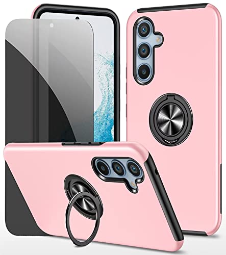 Dechyi Sichtschutz hülle für Samsung Galaxy A54 5G rosa Handyhülle mit Anti-Spähen aus gehärtetem Glas Displayschutzfolie mit Ringhalterung stoßfest, Kratzfest strapazierfähig Schutzhülle von Dechyi
