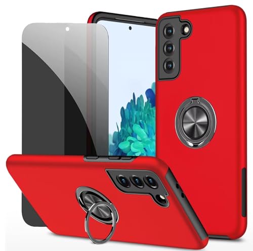 Dechyi Sichtschutz hülle für Samsung Galaxy S21 5G Rot Handyhülle mit Anti-Spähen aus gehärtetem Glas Displayschutzfolie mit Ringhalterung stoßfest, Kratzfest strapazierfähig Schutzhülle Dechyi Sichtschutz hülle für Samsung Galaxy S21 5G Rot Handyhülle mit Anti-Spähen aus gehärtetem Glas Displayschutzfolie mit Ringhalterung stoßfest, Kratzfest strapazierfähig Schutzhülle von Dechyi