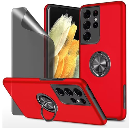 Dechyi Sichtschutz hülle für Samsung Galaxy S21 Ultra 5G Rot Handyhülle mit Anti-Spähen aus gehärtetem Glas Displayschutzfolie mit Ringhalterung stoßfest, Kratzfest strapazierfähig Schutzhülle Dechyi Sichtschutz hülle für Samsung Galaxy S21 Ultra 5G Rot Handyhülle mit Anti-Spähen aus gehärtetem Glas Displayschutzfolie mit Ringhalterung stoßfest, Kratzfest strapazierfähig Schutzhülle von Dechyi