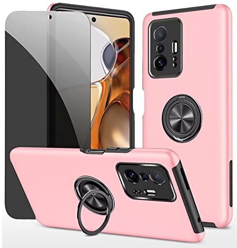 Dechyi Sichtschutz hülle für Xiaomi 11T 5G /11T PRO 5G rosa Handyhülle mit Anti-Spähen Displayschutzfolie mit Ringhalterung stoßfest, Kratzfest strapazierfähig Schutzhülle Dechyi Sichtschutz hülle für Xiaomi 11T 5G /11T PRO 5G rosa Handyhülle mit Anti-Spähen Displayschutzfolie mit Ringhalterung stoßfest, Kratzfest strapazierfähig Schutzhülle von Dechyi