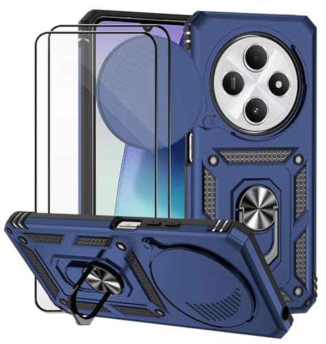 Dechyi für Xiaomi Redmi 14C Hülle und 2 Stück Panzerglas Schutzfolie SchutzHülle und Kameraschieber 360 Drehbarer Militä Ständer Stoßfest Robuste Handy hülle-Blau Dechyi für Xiaomi Redmi 14C Hülle und 2 Stück Panzerglas Schutzfolie SchutzHülle und Kameraschieber 360 Drehbarer Militä Ständer Stoßfest Robuste Handy hülle-Blau von Dechyi
