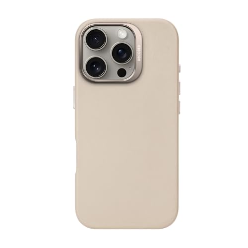 Decoded Lederhülle für iPhone 16 Pro, MagSafe-kompatible Hülle, Aus Hochwertigem ECCO-Leder, Hervorragender Fall- und Aufprallschutz, Kratzfeste Handyhülle, Metalltasten, Lehm Beige Decoded Lederhülle für iPhone 16 Pro, MagSafe-kompatible Hülle, Aus Hochwertigem ECCO-Leder, Hervorragender Fall- und Aufprallschutz, Kratzfeste Handyhülle, Metalltasten, Lehm Beige von Decoded