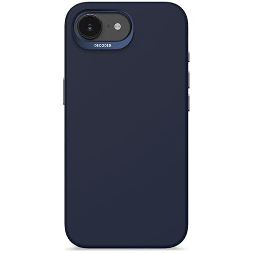 DECODED Silikon Hülle für iPhone 16e, Premium Soft-Touch, antibakterielle Beschichtung, MagSafe-kompatibel, Fall- und Aufprallschutz, Metallknöpfe, solider Griff, Marineblau DECODED Silikon Hülle für iPhone 16e, Premium Soft-Touch, antibakterielle Beschichtung, MagSafe-kompatibel, Fall- und Aufprallschutz, Metallknöpfe, solider Griff, Marineblau von Decoded